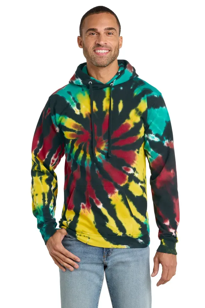 Port & Co Tie-Dye Pullover Hooded Sweatshirt. PC146 - additional view 10
