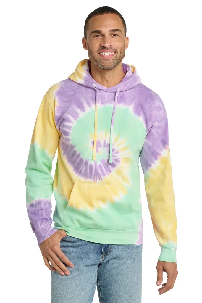 Port & Co Tie-Dye Pullover Hooded Sweatshirt. PC146 - additional view 7