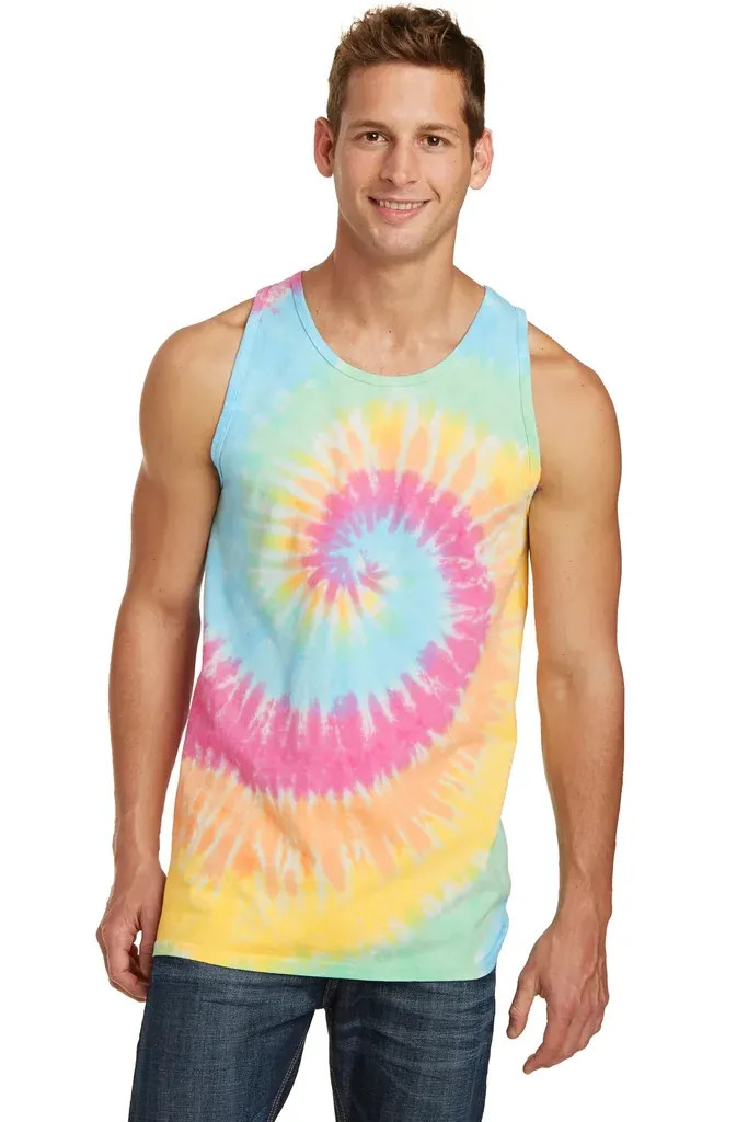 Port & Co Tie-Dye Tank Top.  PC147TT - additional view 4