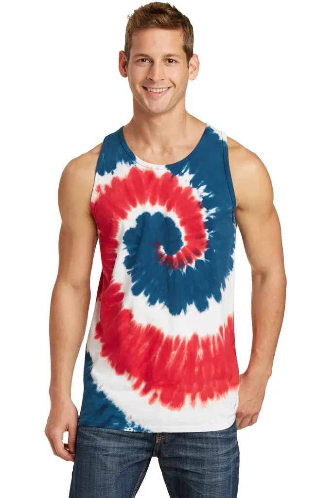 Port & Co Tie-Dye Tank Top.  PC147TT - additional view 3