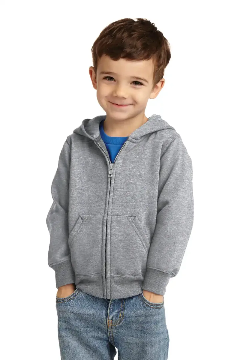 Port & Co Toddler Core Fleece Full-Zip Hooded Sweatshirt. CAR78TZH - additional view 4