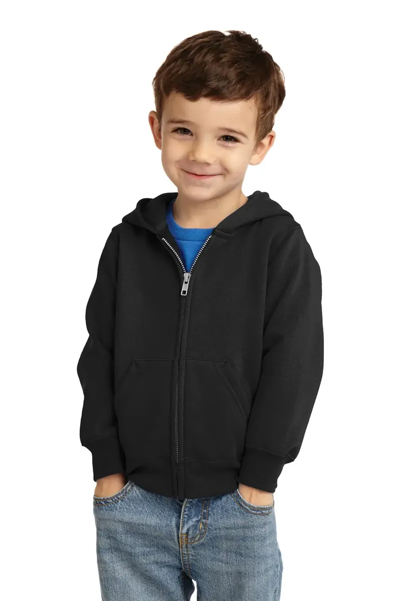 Port & Co Toddler Core Fleece Full-Zip Hooded Sweatshirt. CAR78TZH - additional view 3
