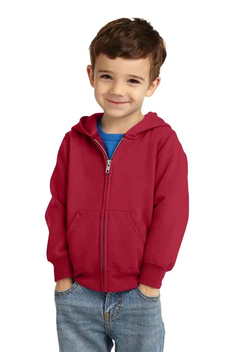 Port & Co Toddler Core Fleece Full-Zip Hooded Sweatshirt. CAR78TZH - additional view 2