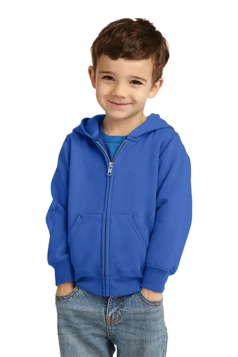 Port & Co Toddler Core Fleece Full-Zip Hooded Sweatshirt. CAR78TZH - additional view 5