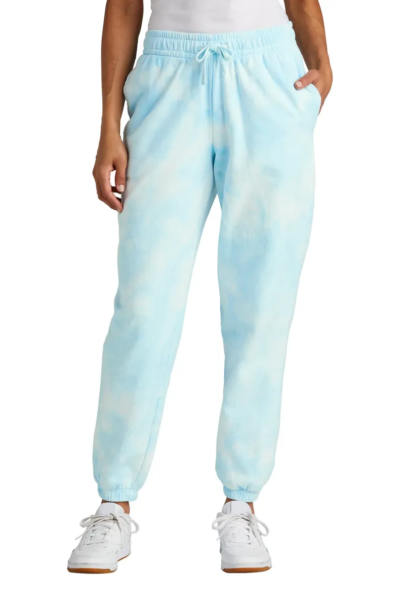 Port & Co Women's Beach Wash® Cloud Tie-Dye Sweatpant LPC140P - additional view 1