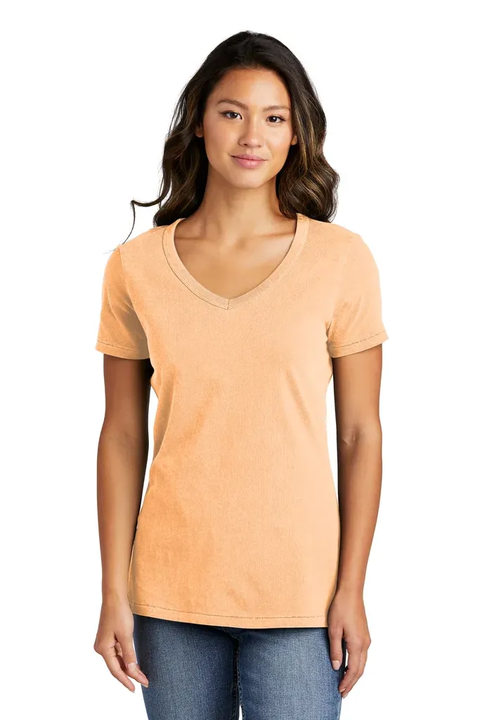 Port & Co Women's Beach Wash® Garment-Dyed V-Neck Tee LPC099V - additional view 7