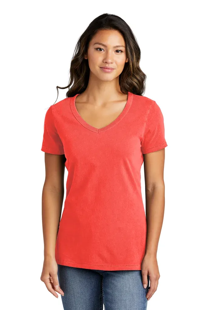 Port & Co Women's Beach Wash® Garment-Dyed V-Neck Tee LPC099V - additional view 6