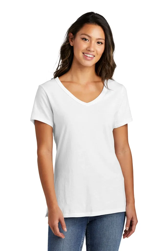 Port & Co Women's Beach Wash® Garment-Dyed V-Neck Tee LPC099V - additional view 3
