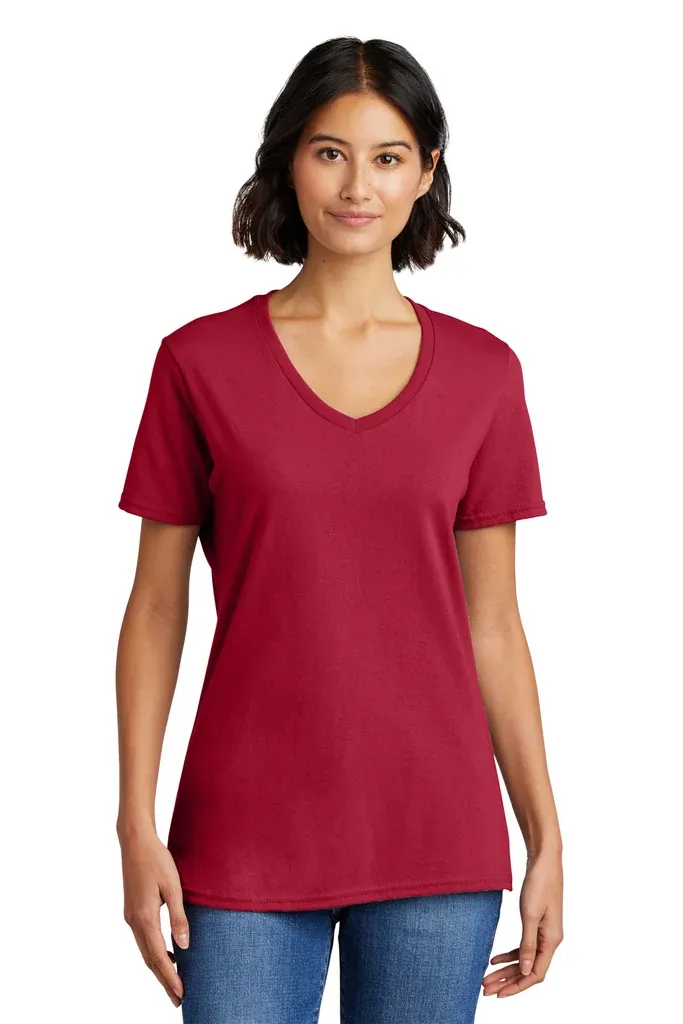 Port & Co Women's Core Cotton V-Neck Tee. LPC54V - additional view 4