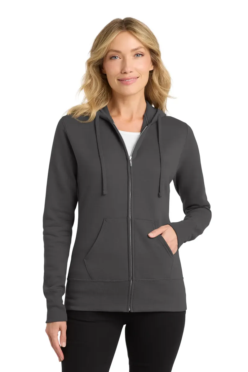 Port & Co Women's Core Fleece Full-Zip Hooded Sweatshirt. LPC78ZH - additional view 9