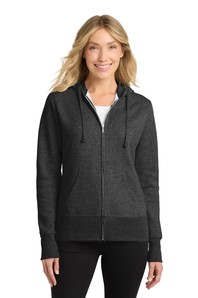 Port & Co Women's Core Fleece Full-Zip Hooded Sweatshirt. LPC78ZH - additional view 1