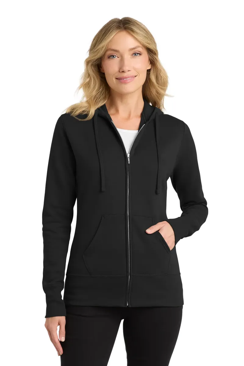 Port & Co Women's Core Fleece Full-Zip Hooded Sweatshirt. LPC78ZH - additional view 5