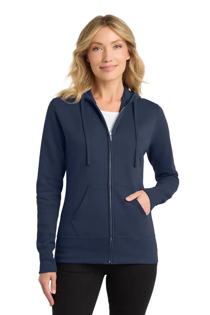 Port & Co Women's Core Fleece Full-Zip Hooded Sweatshirt. LPC78ZH - additional view 7