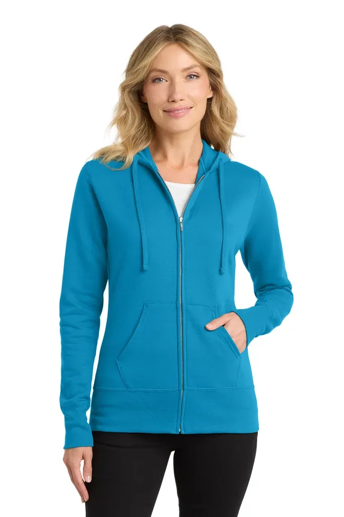Port & Co Women's Core Fleece Full-Zip Hooded Sweatshirt. LPC78ZH - additional view 11