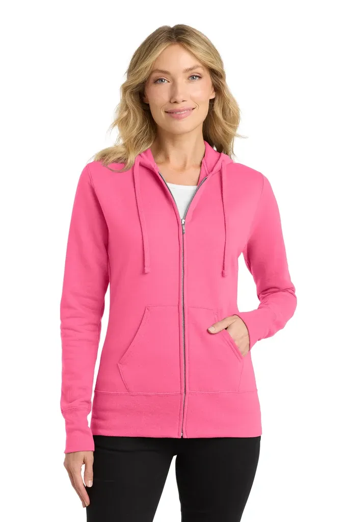 Port & Co Women's Core Fleece Full-Zip Hooded Sweatshirt. LPC78ZH - additional view 10