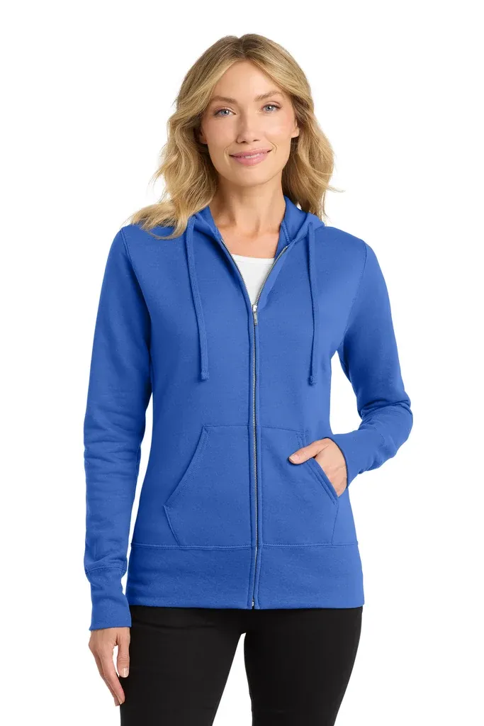 Port & Co Women's Core Fleece Full-Zip Hooded Sweatshirt. LPC78ZH - additional view 2