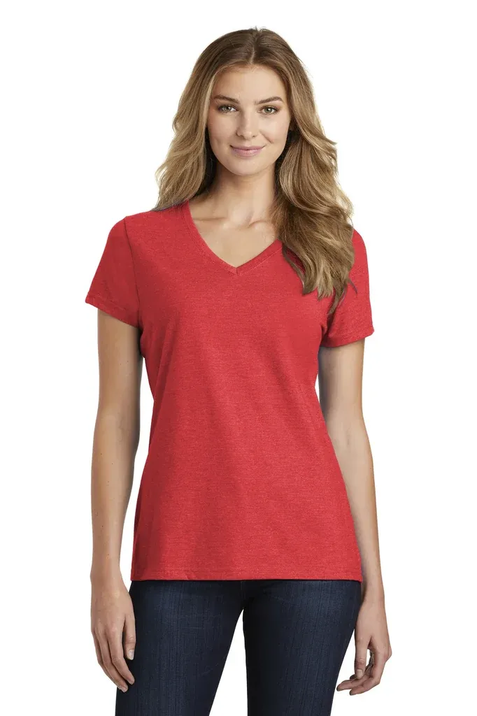 Port & Co Women's Fan Favorite Blend V-Neck Tee. LPC455V
