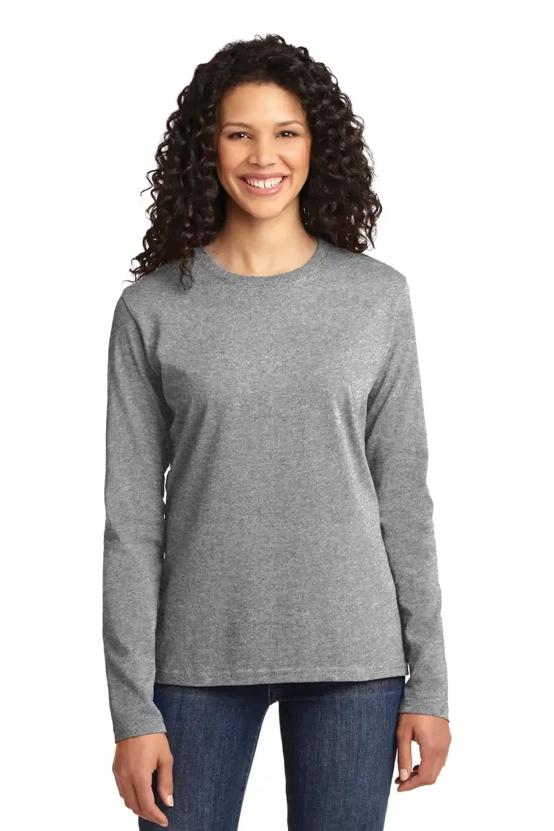 Port & Co Women's Long Sleeve Core Cotton Tee. LPC54LS