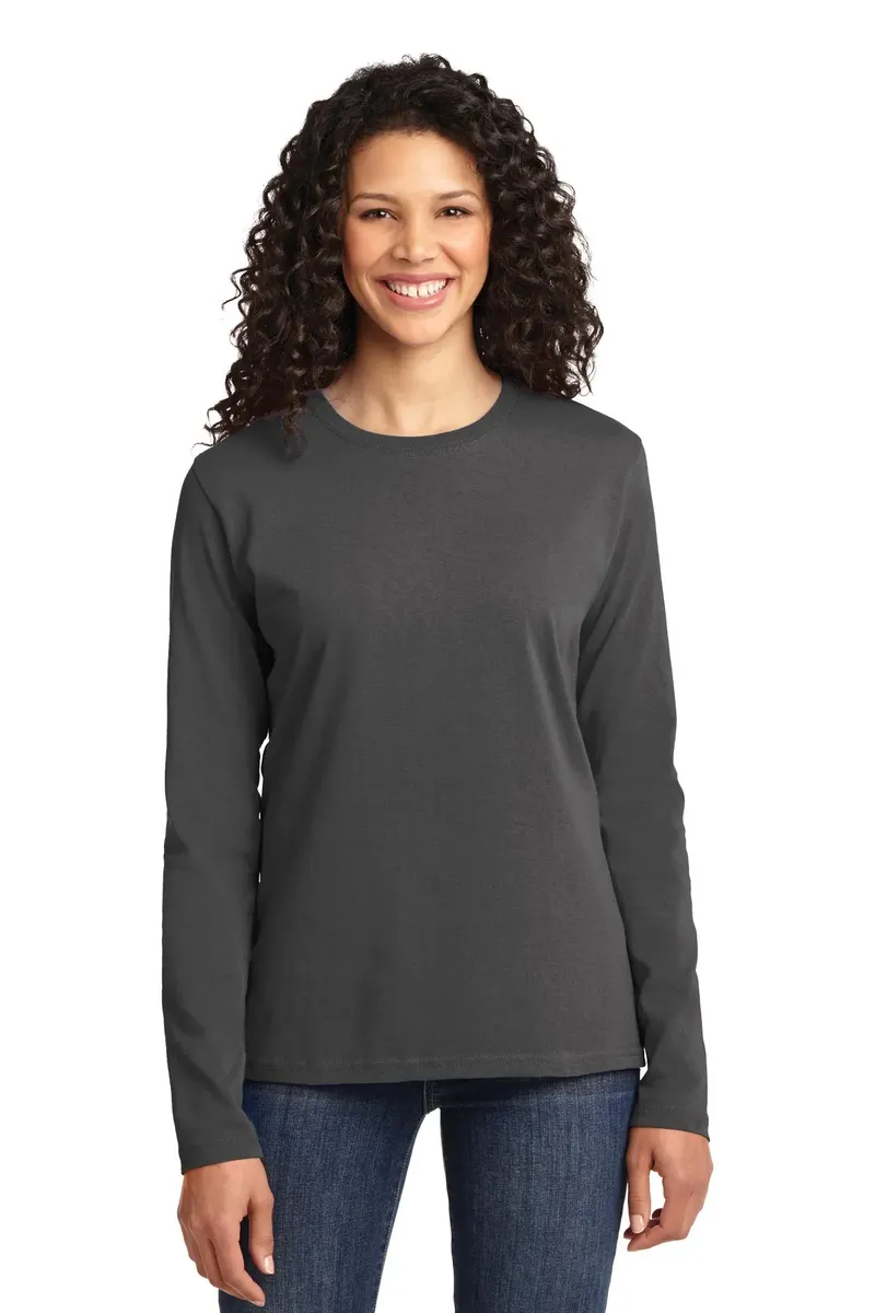 Port & Co Women's Long Sleeve Core Cotton Tee. LPC54LS - additional view 10