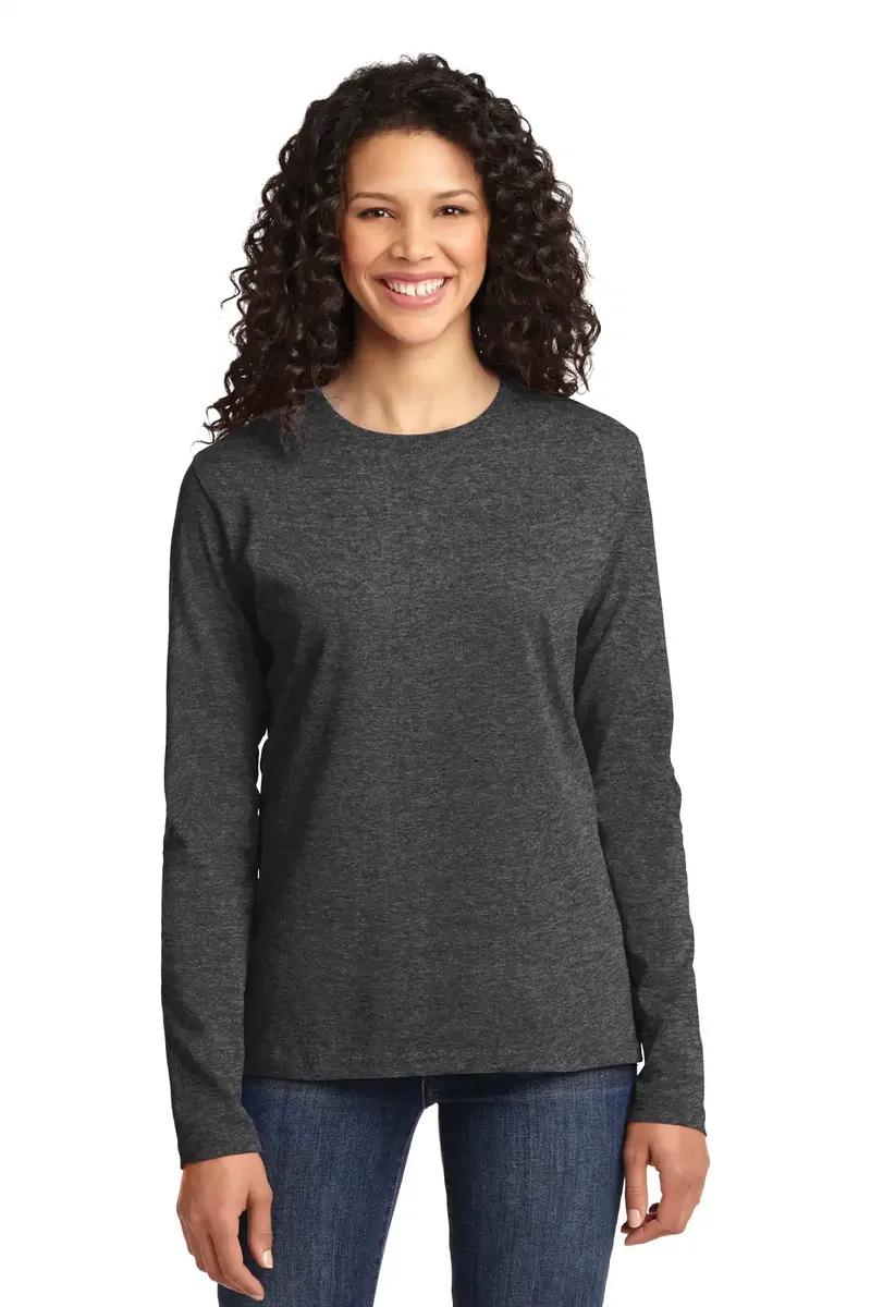 Port & Co Women's Long Sleeve Core Cotton Tee. LPC54LS - additional view 16