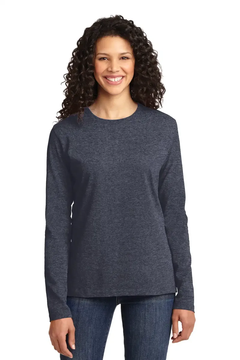 Port & Co Women's Long Sleeve Core Cotton Tee. LPC54LS - additional view 3