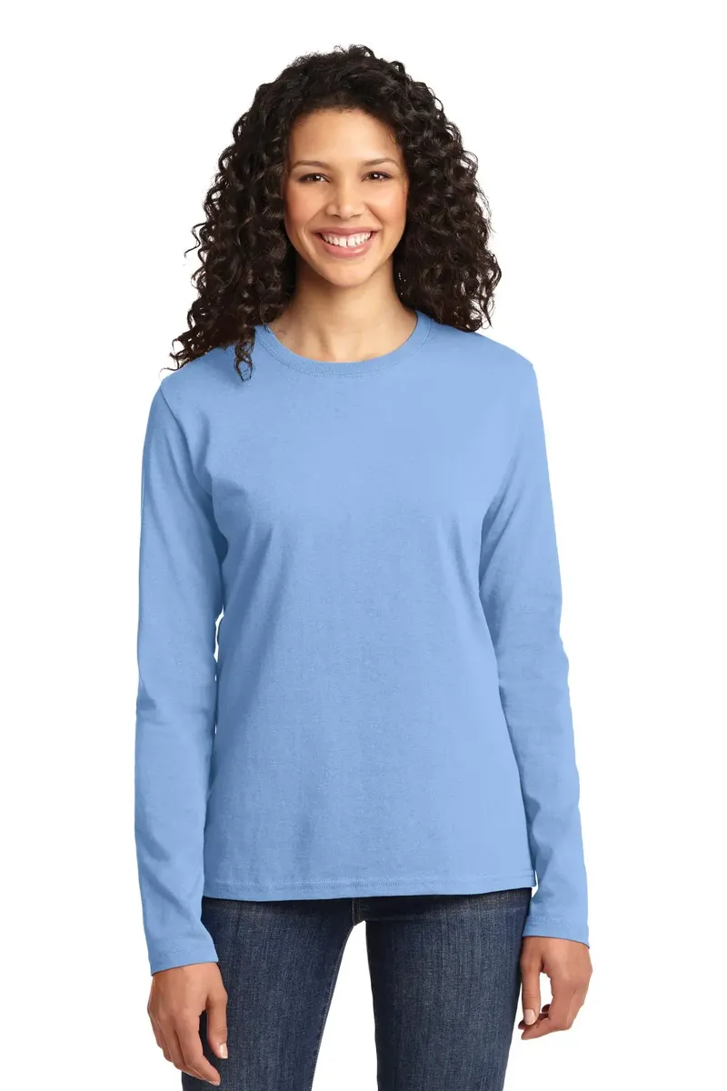 Port & Co Women's Long Sleeve Core Cotton Tee. LPC54LS - additional view 4
