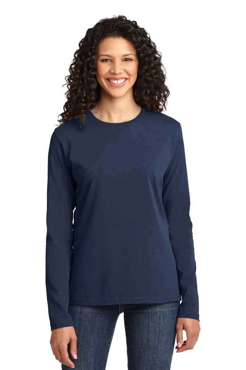 Port & Co Women's Long Sleeve Core Cotton Tee. LPC54LS - additional view 8