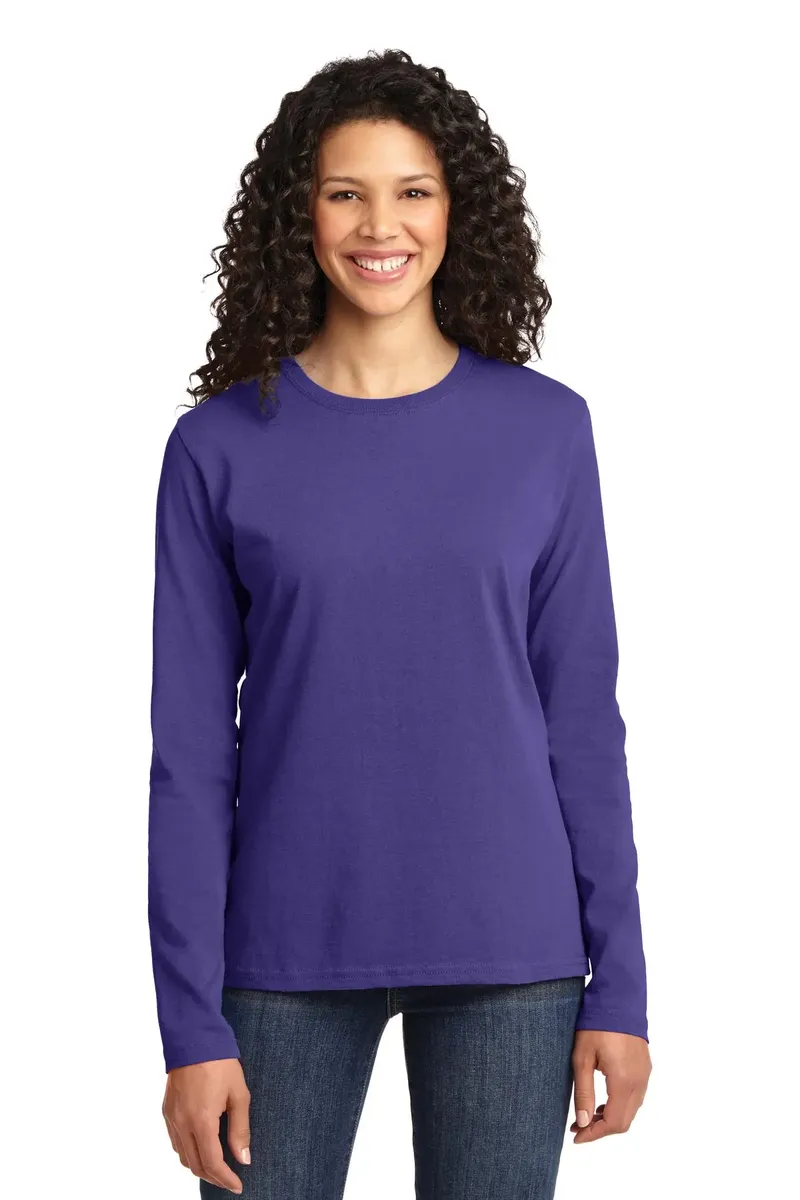 Port & Co Women's Long Sleeve Core Cotton Tee. LPC54LS - additional view 11