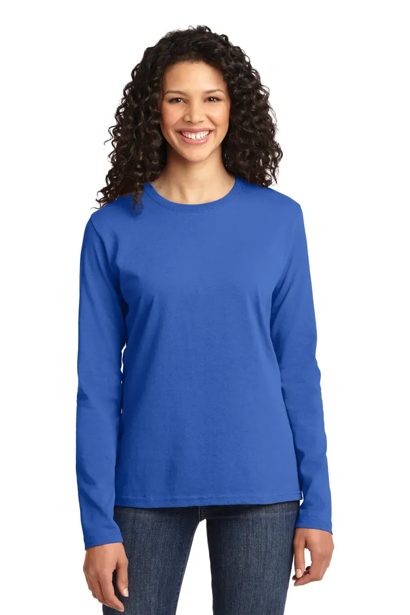 Port & Co Women's Long Sleeve Core Cotton Tee. LPC54LS - additional view 6