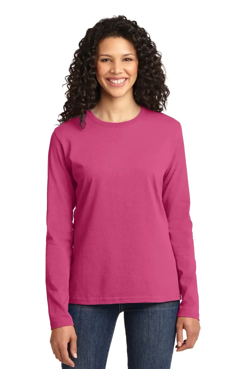 Port & Co Women's Long Sleeve Core Cotton Tee. LPC54LS - additional view 5