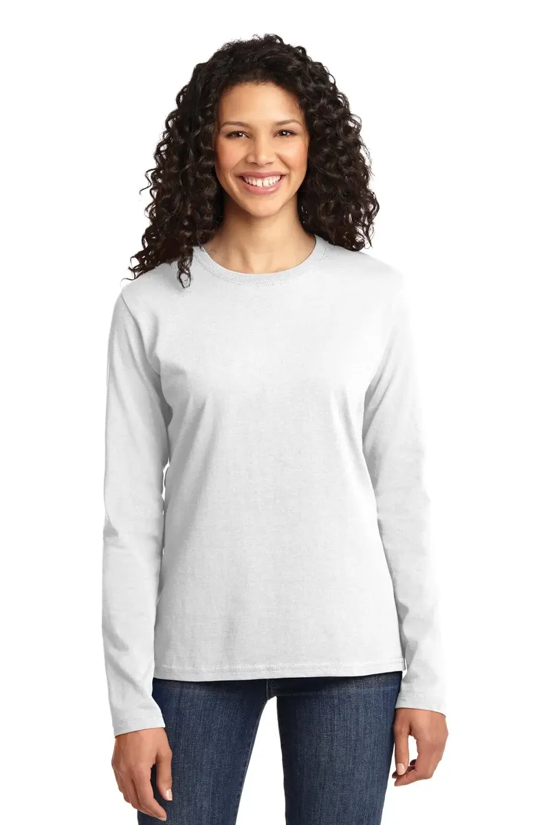 Port & Co Women's Long Sleeve Core Cotton Tee. LPC54LS - additional view 1