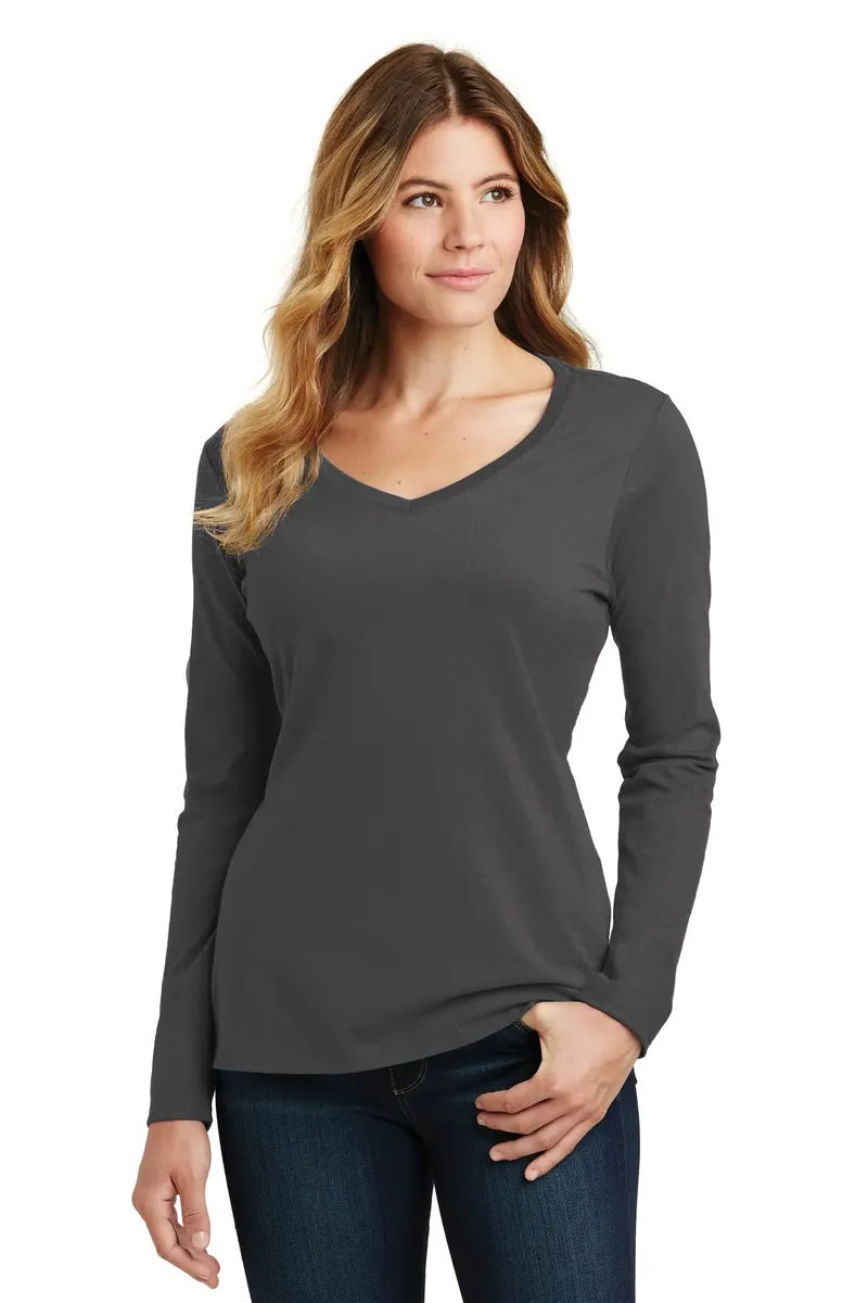 Port & Co Women's Long Sleeve Fan Favorite V-Neck Tee. LPC450VLS - additional view 8