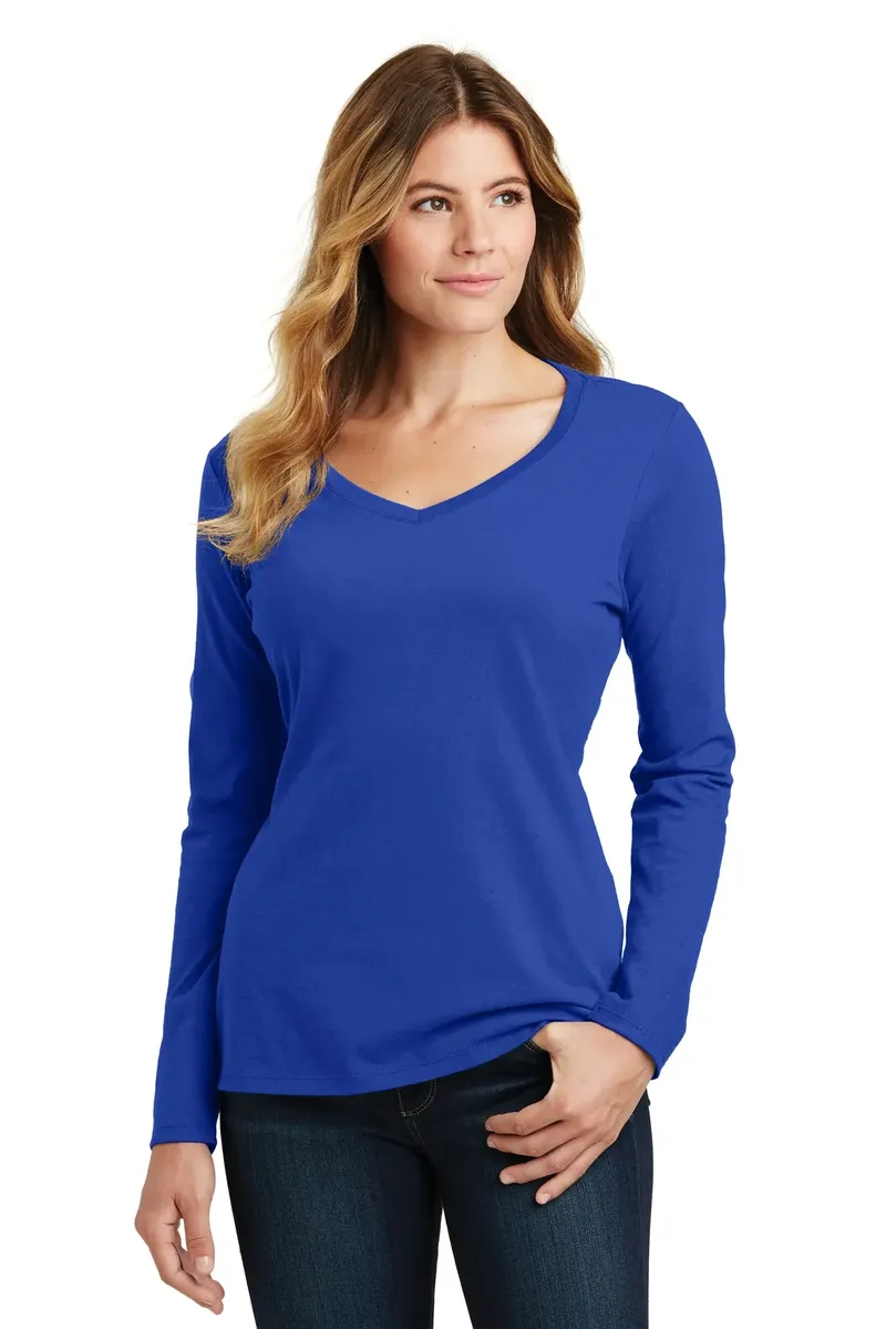 Port & Co Women's Long Sleeve Fan Favorite V-Neck Tee. LPC450VLS - additional view 6