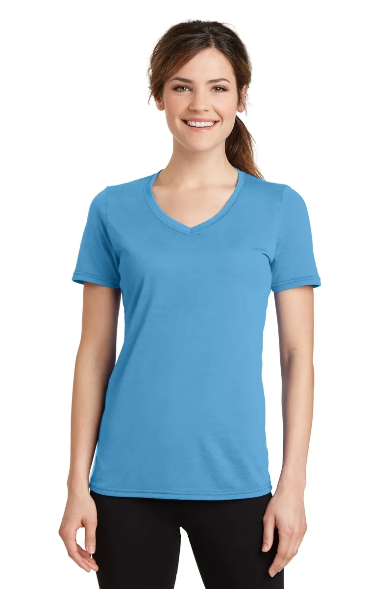Port & Co Women's Performance Blend V-Neck Tee. LPC381V - additional view 10