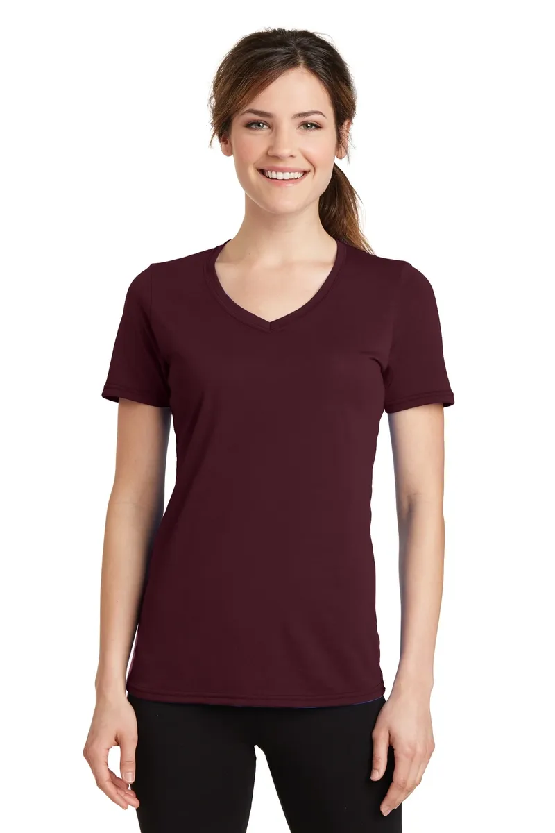 Port & Co Women's Performance Blend V-Neck Tee. LPC381V - additional view 2