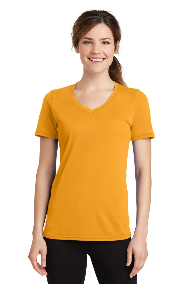 Port & Co Women's Performance Blend V-Neck Tee. LPC381V - additional view 9