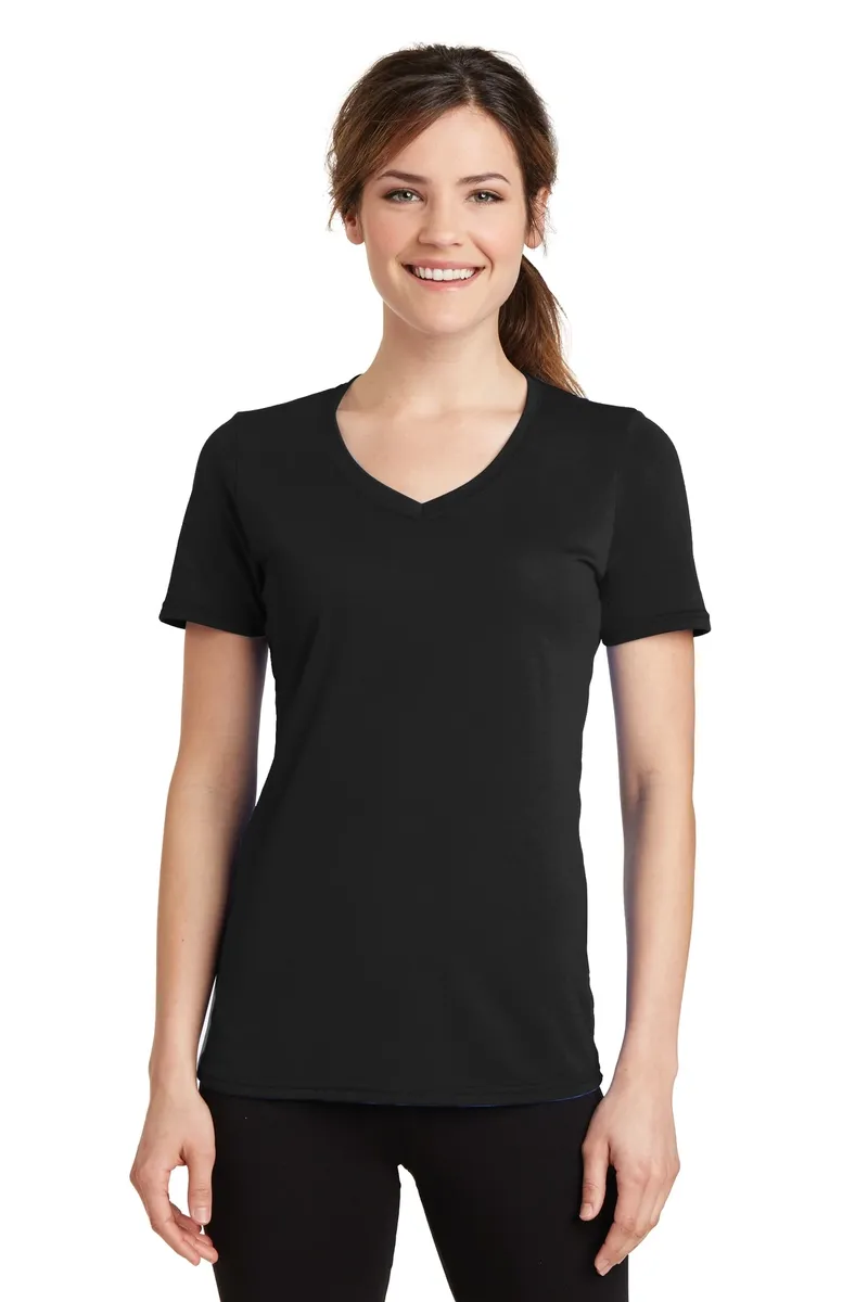 Port & Co Women's Performance Blend V-Neck Tee. LPC381V - additional view 4