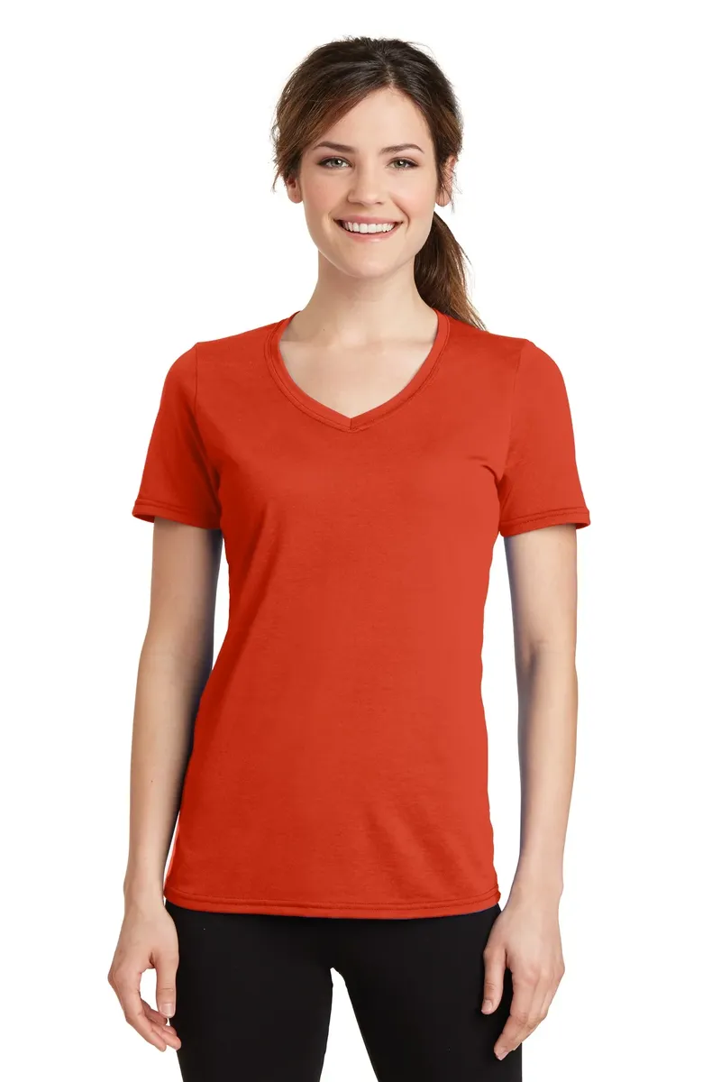 Port & Co Women's Performance Blend V-Neck Tee. LPC381V - additional view 11