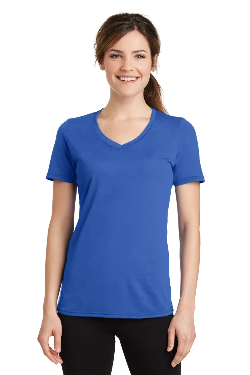 Port & Co Women's Performance Blend V-Neck Tee. LPC381V - additional view 6