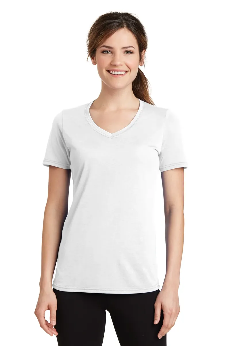 Port & Co Women's Performance Blend V-Neck Tee. LPC381V - additional view 7