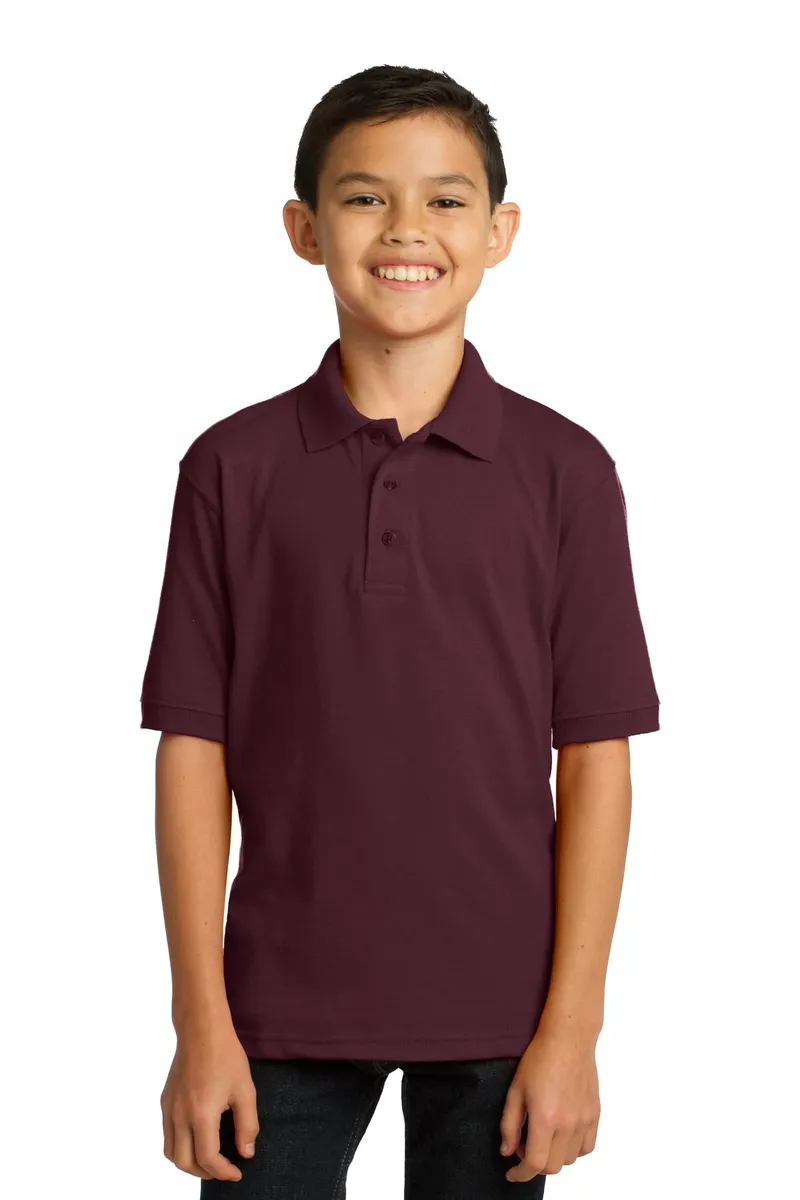 Port & Co Youth Core Blend Jersey Knit Polo. KP55Y - additional view 1