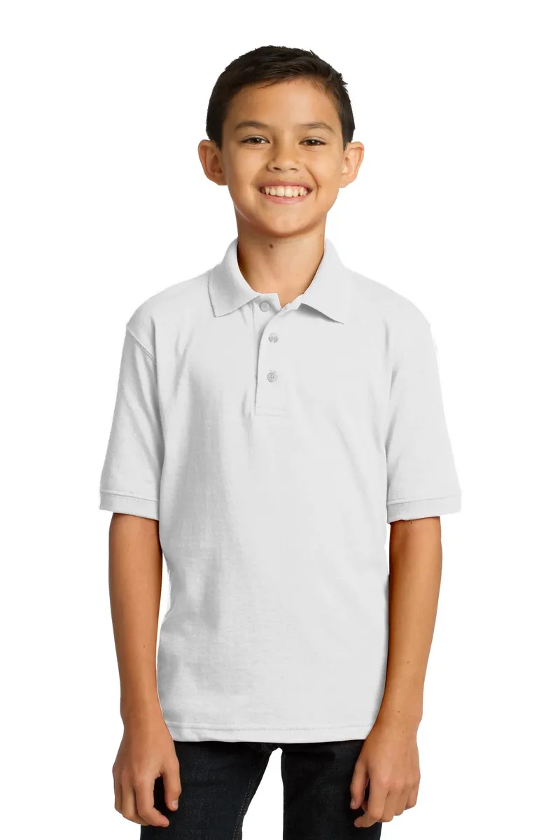 Port & Co Youth Core Blend Jersey Knit Polo. KP55Y - additional view 2