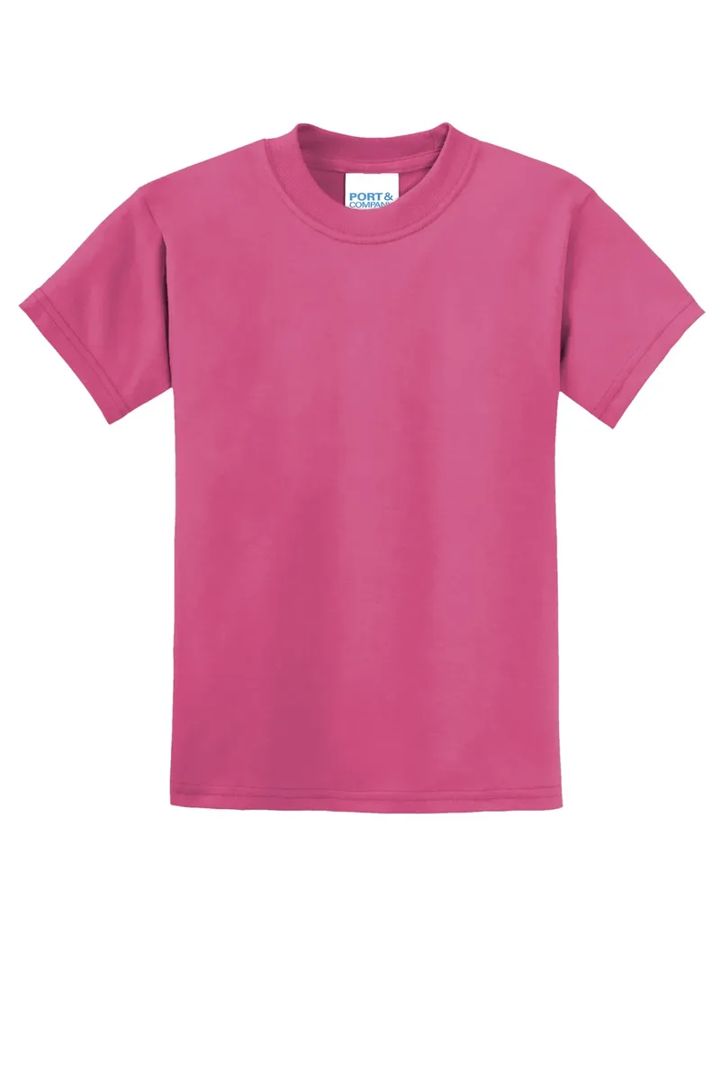 Port & Co Youth Core Blend Tee.  PC55Y - additional view 1