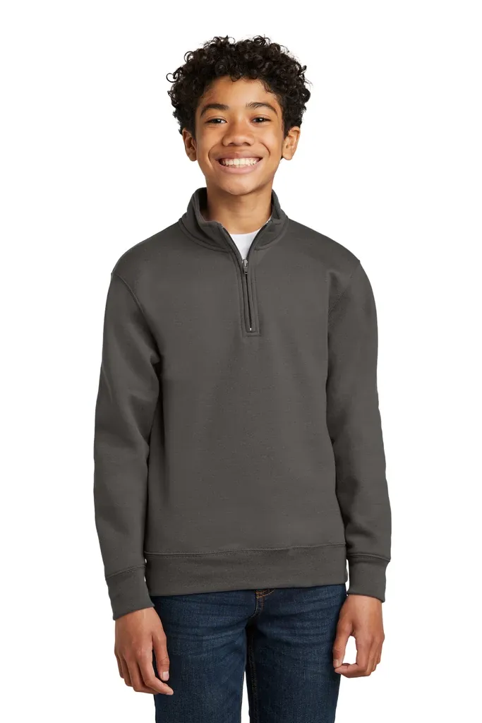 Port & Co Youth Core Fleece 1/4-Zip Pullover Sweatshirt PC78YQ - additional view 6