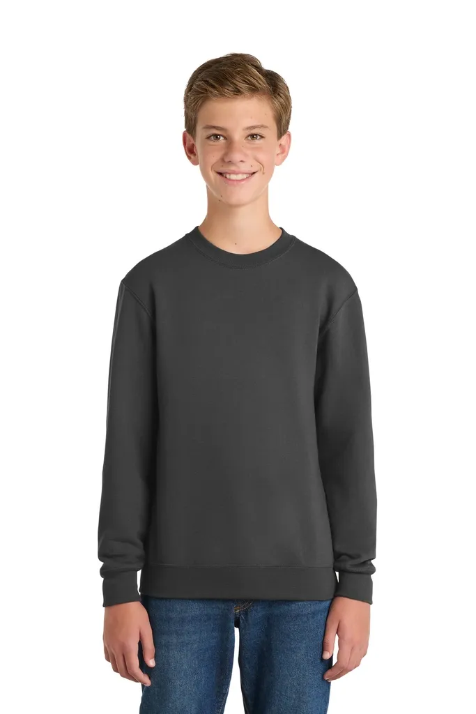 Port & Co Youth Core Fleece Crewneck Sweatshirt.  PC90Y - additional view 3