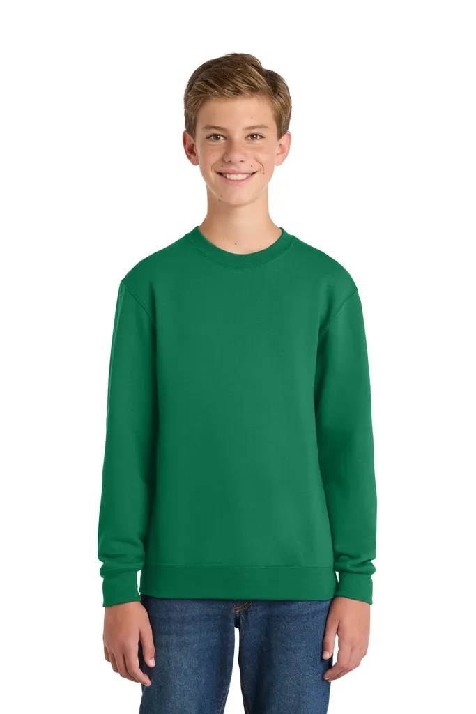 Port & Co Youth Core Fleece Crewneck Sweatshirt.  PC90Y - additional view 2