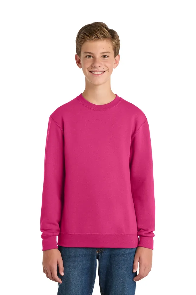 Port & Co Youth Core Fleece Crewneck Sweatshirt.  PC90Y - additional view 10