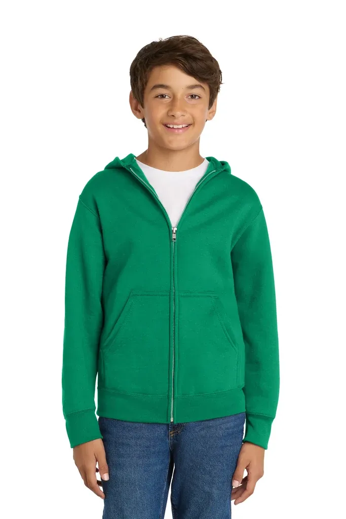Port & Co Youth Core Fleece Full-Zip Hooded Sweatshirt.  PC90YZH - additional view 15