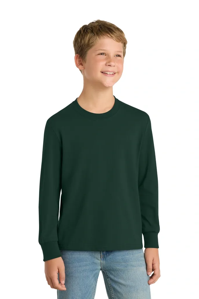 Port & Co Youth Long Sleeve Core Cotton Tee. PC54YLS - additional view 17