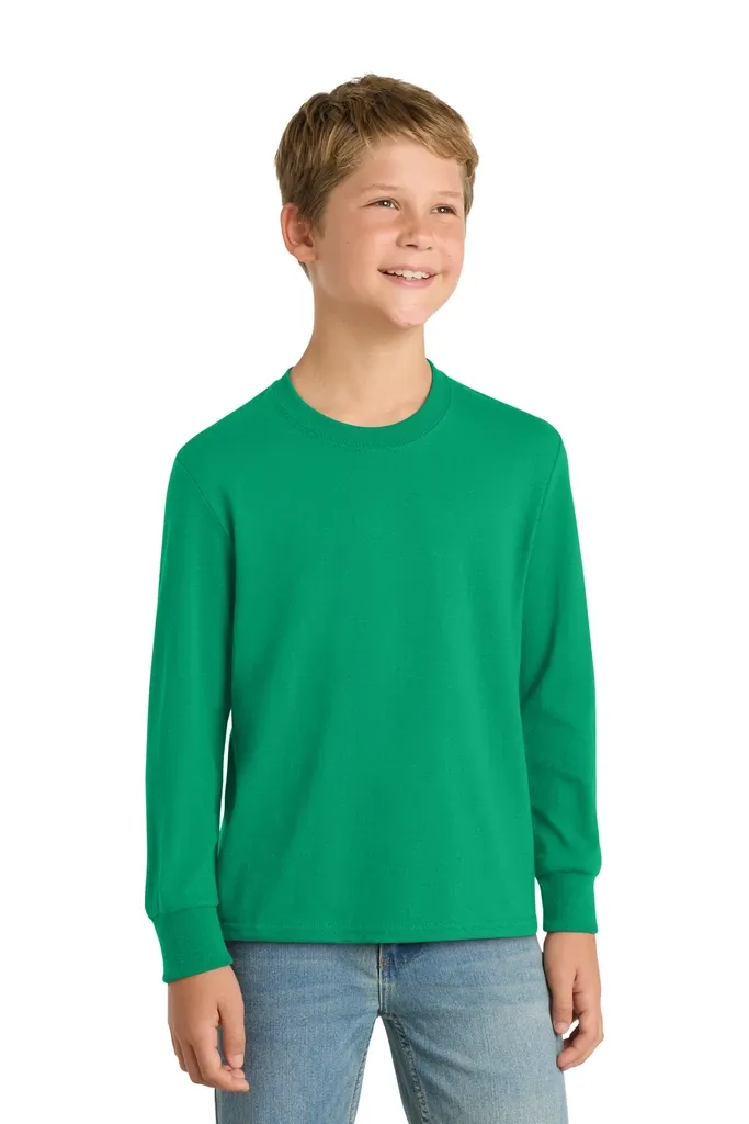 Port & Co Youth Long Sleeve Core Cotton Tee. PC54YLS - additional view 4